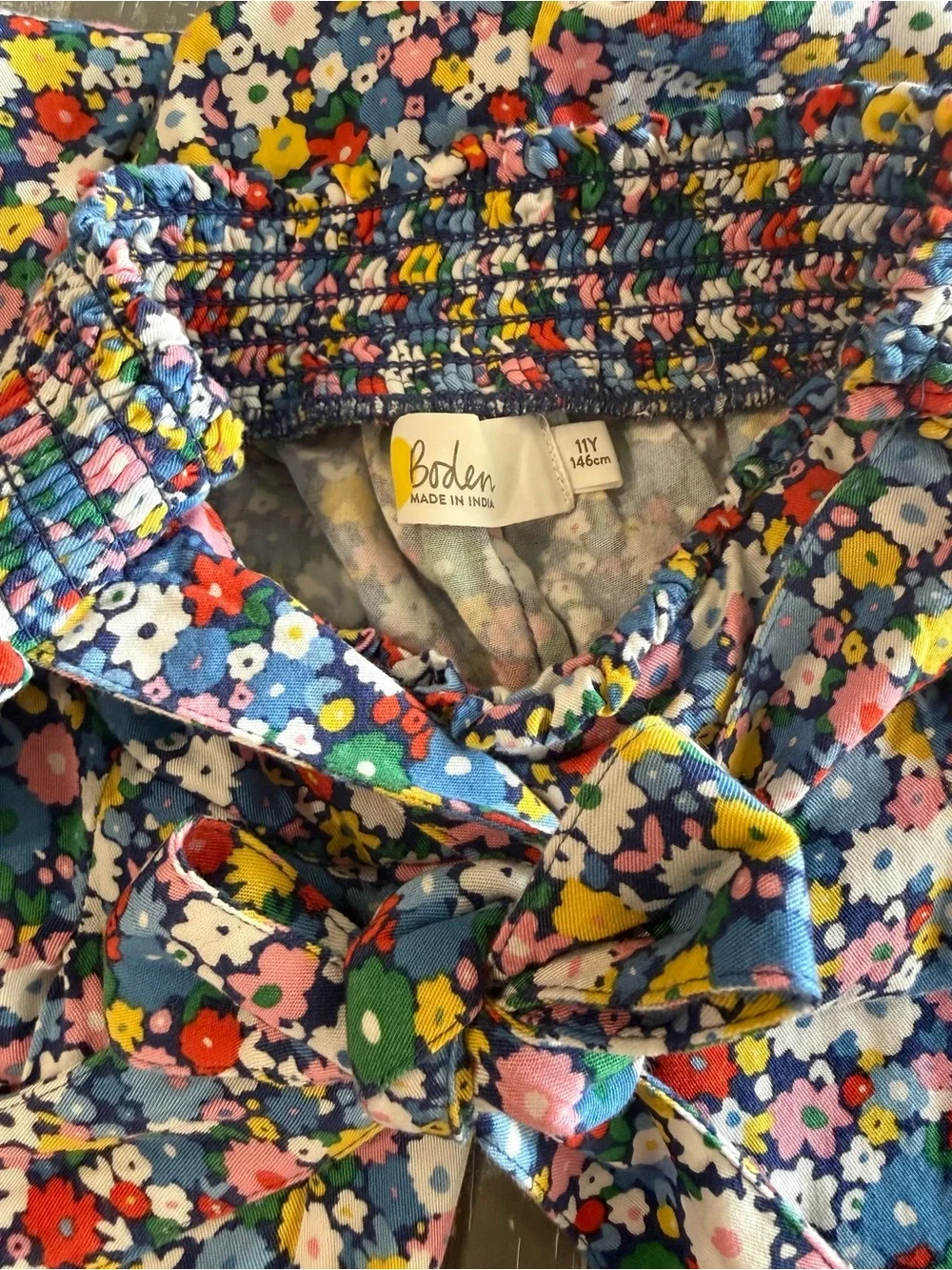 Mini Boden Multicolor Floral Lounge Pants - Blue Base